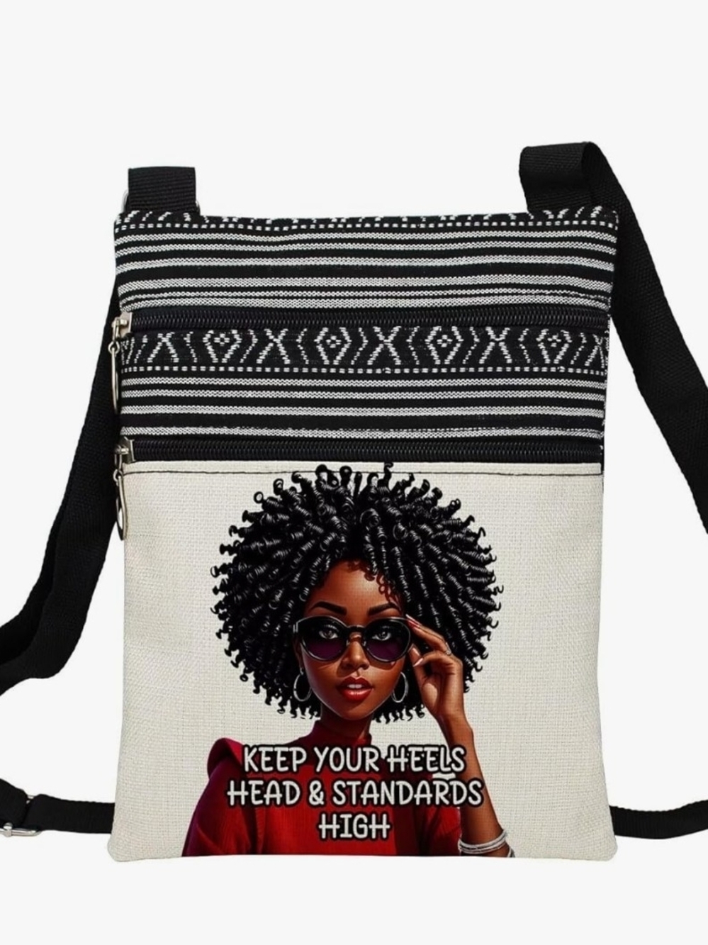 Afrocentric  Crossbody Bag With Beautiful Graphic Design  NIP